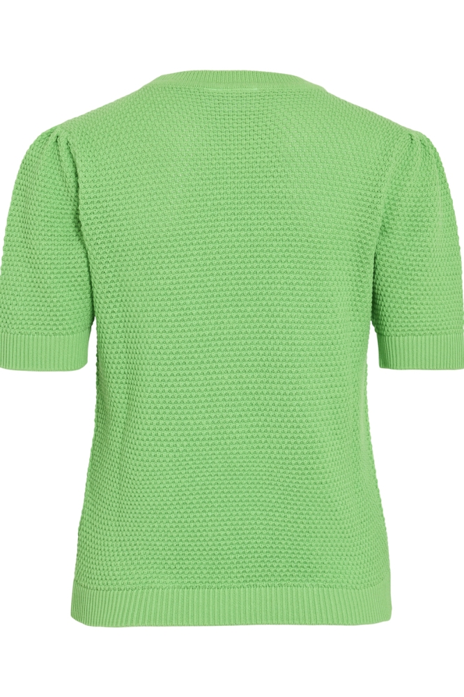 VIDALO O-NECK S/S KNIT TOP - NOOS 14084421 SUMMER GREEN
